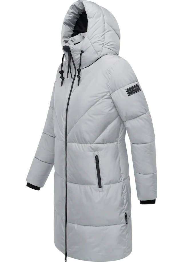 Navahoo Steppmantel »Kältekuschel XIV« Warmer Damen Wintermantel mit Fleece-gefüttertem Kragen