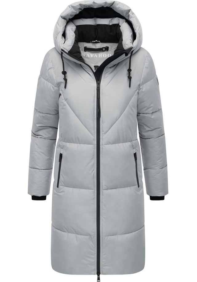 Navahoo Steppmantel »Kältekuschel XIV« Warmer Damen Wintermantel mit Fleece-gefüttertem Kragen