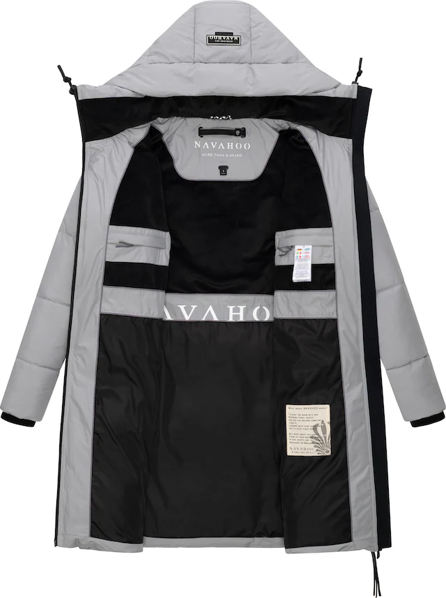 Navahoo Steppmantel »Kältekuschel XIV« Warmer Damen Wintermantel mit Fleece-gefüttertem Kragen