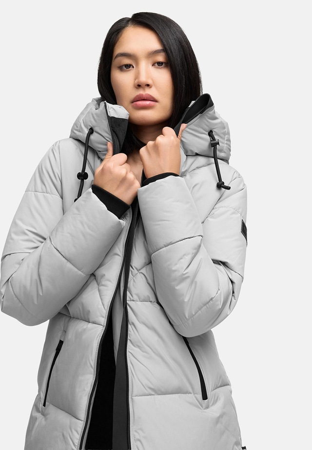 Navahoo Steppmantel »Kältekuschel XIV« Warmer Damen Wintermantel mit Fleece-gefüttertem Kragen