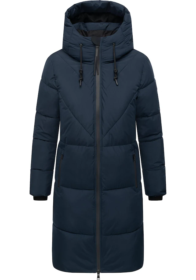 Navahoo Steppmantel »Kältekuschel XIV« Warmer Damen Wintermantel mit Fleece-gefüttertem Kragen