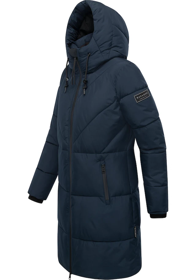 Navahoo Steppmantel »Kältekuschel XIV« Warmer Damen Wintermantel mit Fleece-gefüttertem Kragen