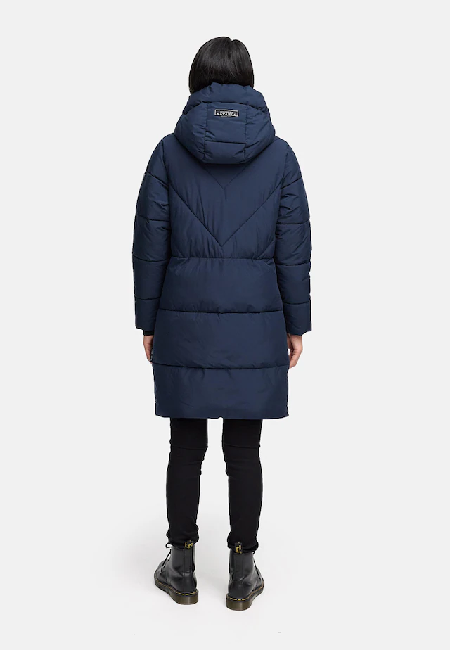 Navahoo Steppmantel »Kältekuschel XIV« Warmer Damen Wintermantel mit Fleece-gefüttertem Kragen