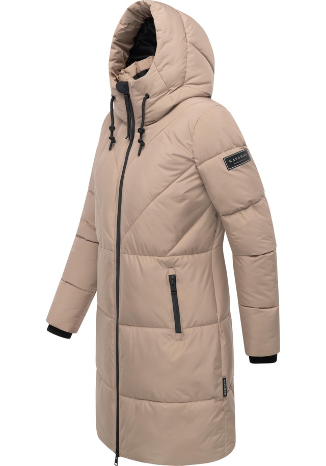Navahoo Steppmantel »Kältekuschel XIV« Warmer Damen Wintermantel mit Fleece-gefüttertem Kragen