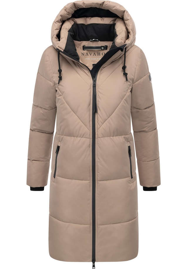 Navahoo Steppmantel »Kältekuschel XIV« Warmer Damen Wintermantel mit Fleece-gefüttertem Kragen