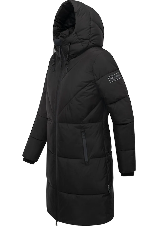 Navahoo Steppmantel »Kältekuschel XIV« Warmer Damen Wintermantel mit Fleece-gefüttertem Kragen