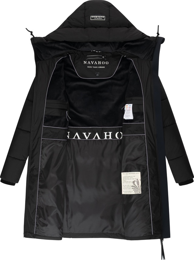 Navahoo Steppmantel »Kältekuschel XIV« Warmer Damen Wintermantel mit Fleece-gefüttertem Kragen