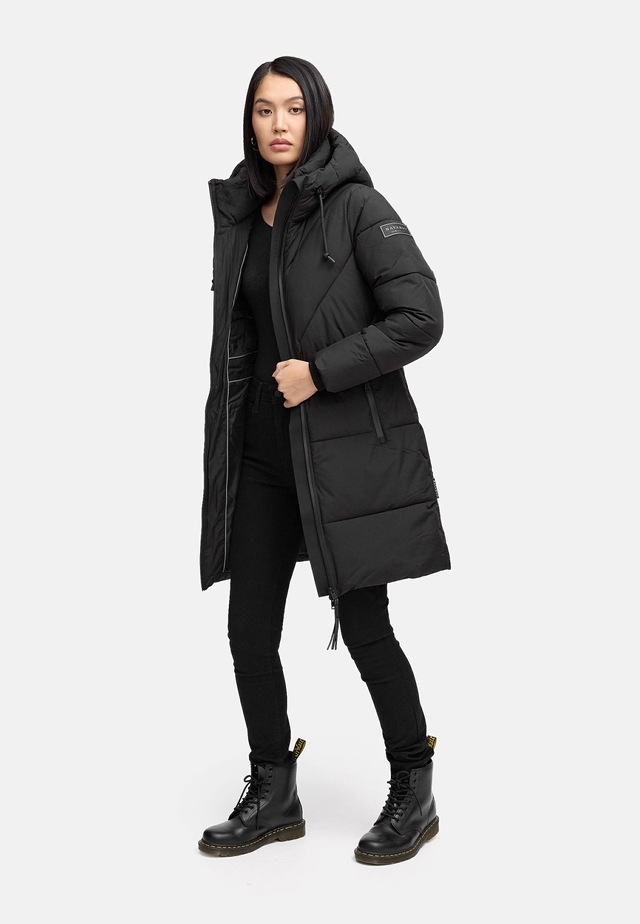 Navahoo Steppmantel »Kältekuschel XIV« Warmer Damen Wintermantel mit Fleece-gefüttertem Kragen