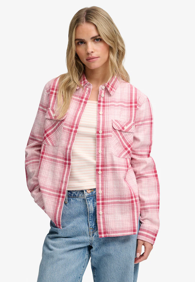 Superdry Karobluse »LUMBERJACK CHECK FLANNEL SHIRT« Baumwolle, relaxed fit, aus weichem Flanell