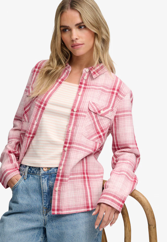 Superdry Karobluse »LUMBERJACK CHECK FLANNEL SHIRT« Baumwolle, relaxed fit, aus weichem Flanell