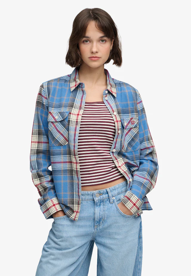 Superdry Karobluse »LUMBERJACK CHECK FLANNEL SHIRT« Baumwolle, relaxed fit, aus weichem Flanell