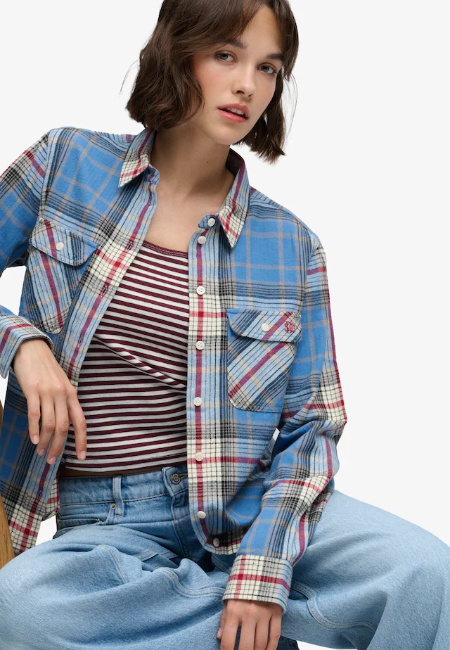 Superdry Karobluse »LUMBERJACK CHECK FLANNEL SHIRT« Baumwolle, relaxed fit, aus weichem Flanell
