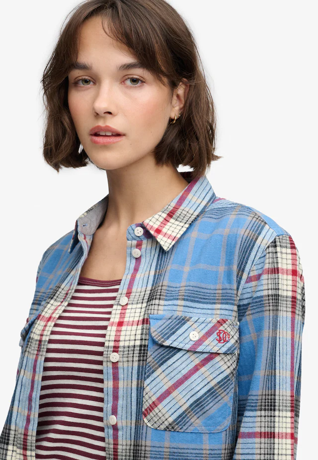 Superdry Karobluse »LUMBERJACK CHECK FLANNEL SHIRT« Baumwolle, relaxed fit, aus weichem Flanell