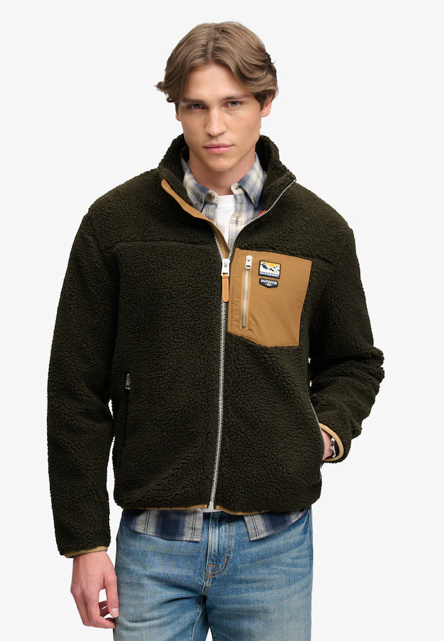 Superdry Sweatjacke »MOUNTAIN FULL ZIP FLEECE« Relaxed Fit, mit Reißverschluss, aus Fleece