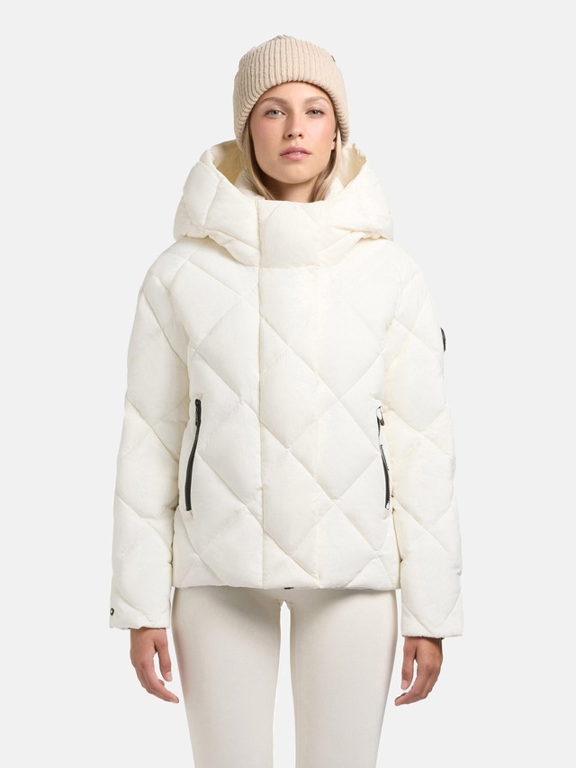 khujo Steppjacke »Lilian« mit Kapuze Damen Winterjacke mit Karo-Steppung