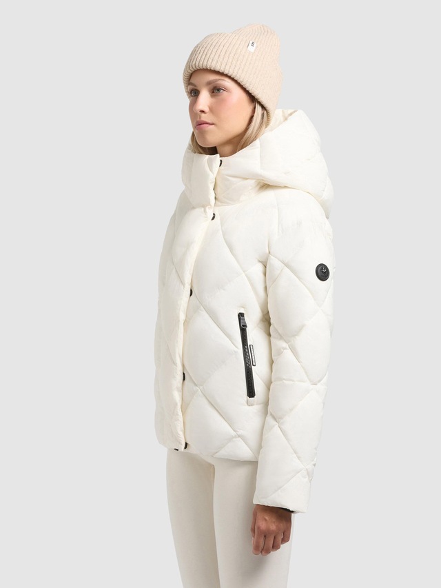 khujo Steppjacke »Lilian« mit Kapuze Damen Winterjacke mit Karo-Steppung