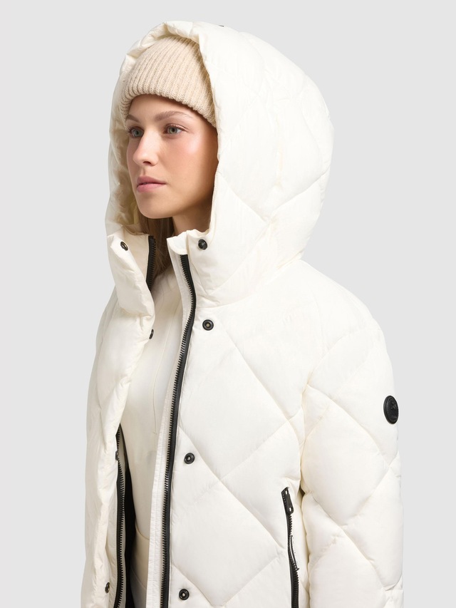 khujo Steppjacke »Lilian« mit Kapuze Damen Winterjacke mit Karo-Steppung