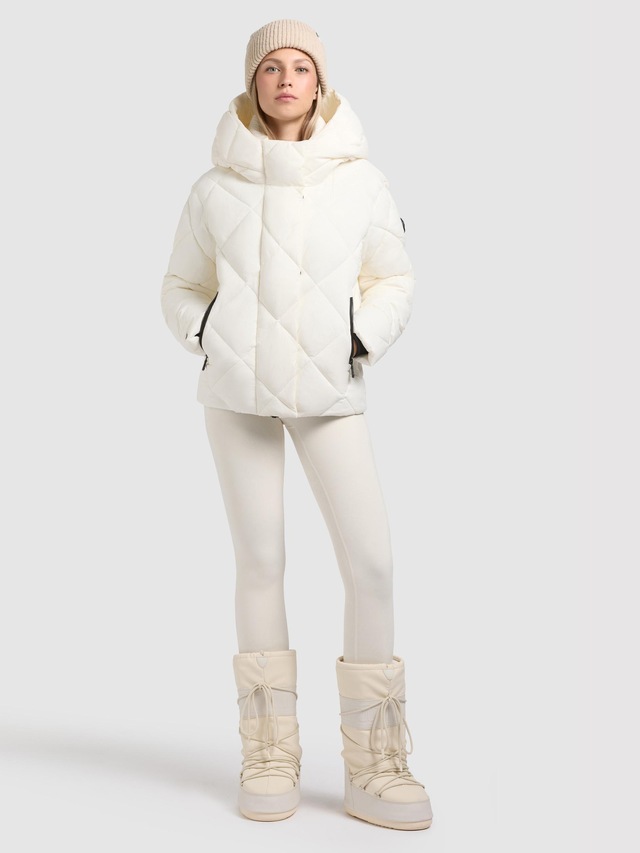 khujo Steppjacke »Lilian« mit Kapuze Damen Winterjacke mit Karo-Steppung