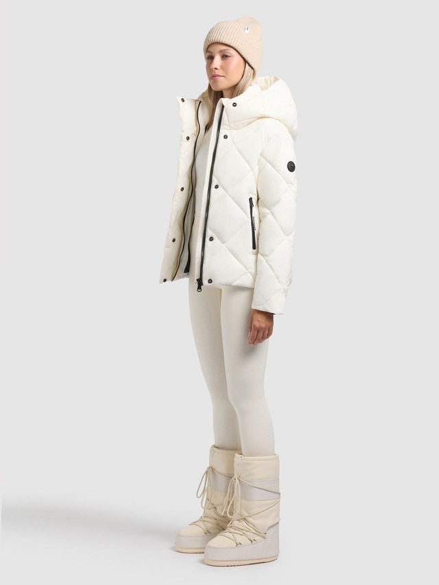 khujo Steppjacke »Lilian« mit Kapuze Damen Winterjacke mit Karo-Steppung