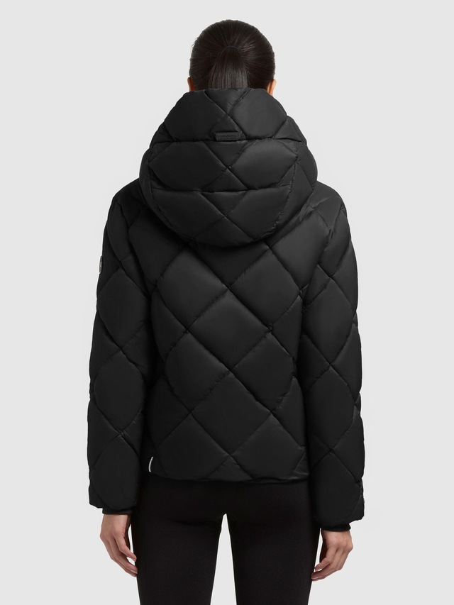 khujo Steppjacke »Lilian« mit Kapuze Damen Winterjacke mit Karo-Steppung