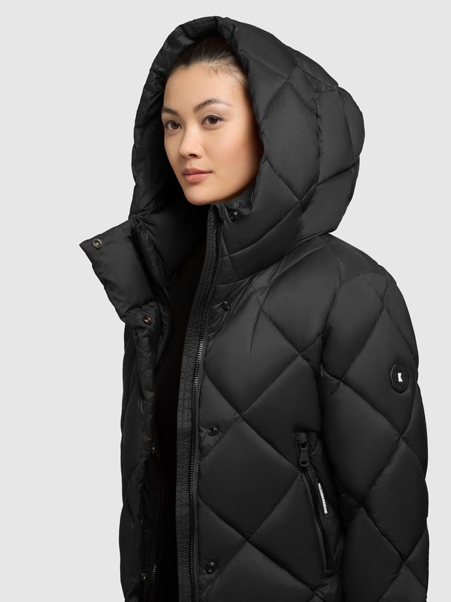 khujo Steppjacke »Lilian« mit Kapuze Damen Winterjacke mit Karo-Steppung