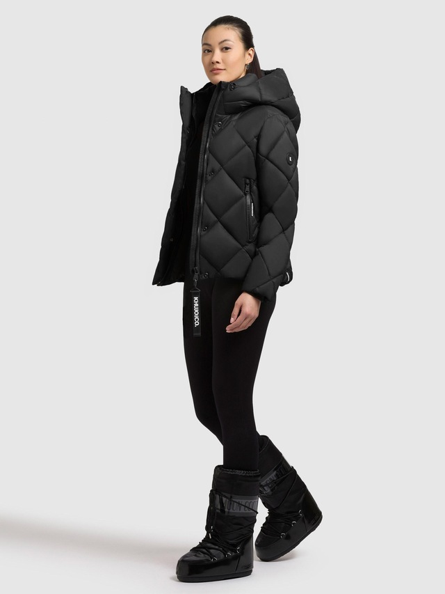 khujo Steppjacke »Lilian« mit Kapuze Damen Winterjacke mit Karo-Steppung