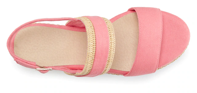 Beachtime by Lascana Sandalette »Sommerschuh, Sandale, offener Schuh, Keilsandalette,« NEU mit Keilabsatz VEGAN