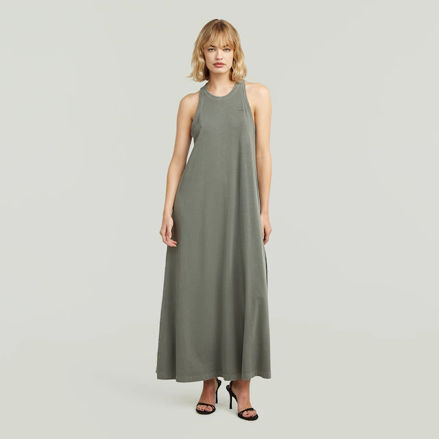 G-STAR Maxikleid »Washed Tank Maxi Dress wmn« mit Racerback, Baumwolle