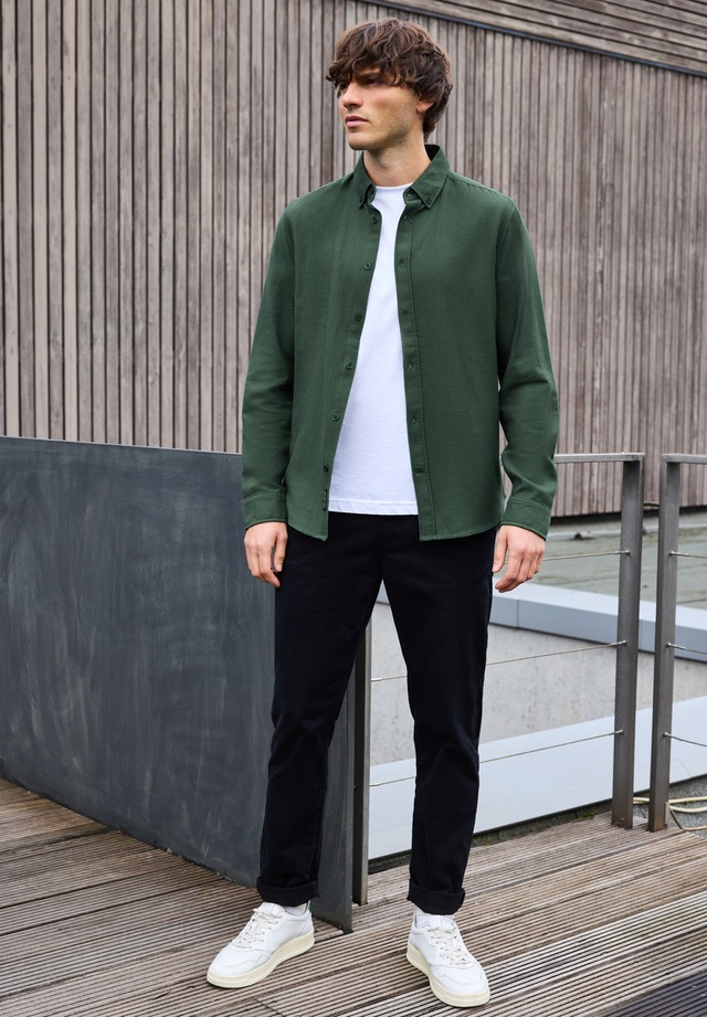 STREET ONE MEN Langarmhemd mit Knopfleiste