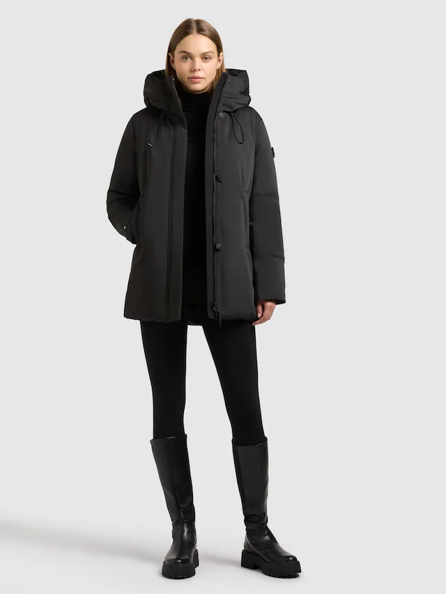 khujo Kurzmantel »Allap« Warmer Damen Mantel mit innenliegenden Rucksack-Trägern