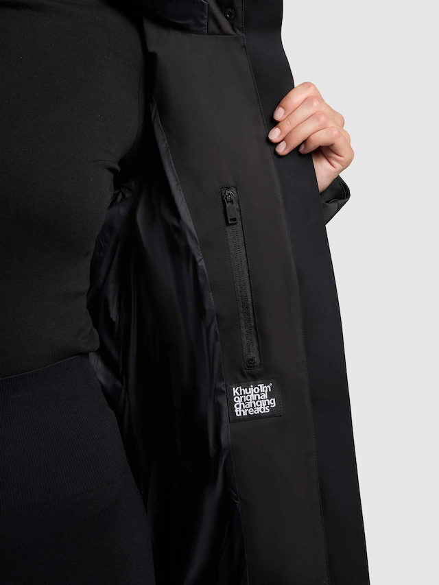 khujo Kurzmantel »Allap« Warmer Damen Mantel mit innenliegenden Rucksack-Trägern
