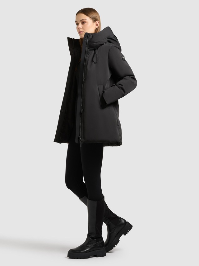 khujo Kurzmantel »Allap« Warmer Damen Mantel mit innenliegenden Rucksack-Trägern
