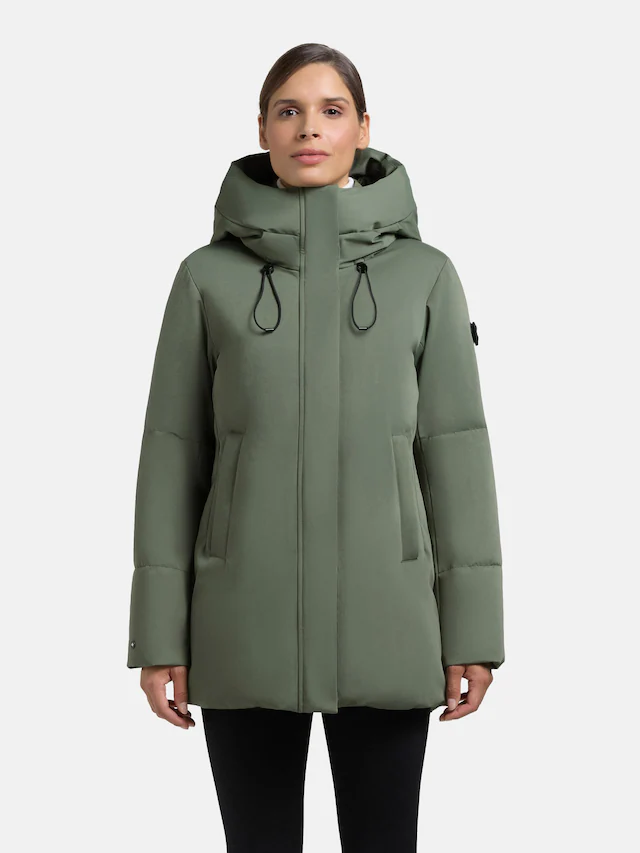 khujo Kurzmantel »Allap« Warmer Damen Mantel mit innenliegenden Rucksack-Trägern