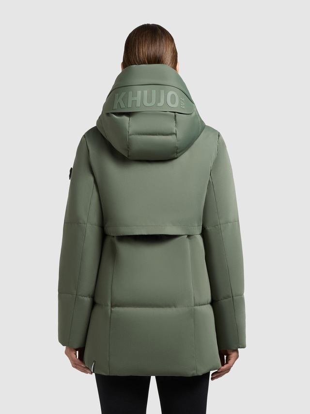 khujo Kurzmantel »Allap« Warmer Damen Mantel mit innenliegenden Rucksack-Trägern