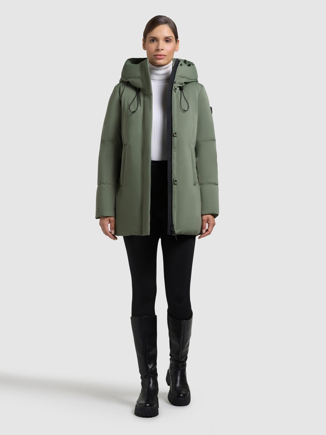 khujo Kurzmantel »Allap« Warmer Damen Mantel mit innenliegenden Rucksack-Trägern