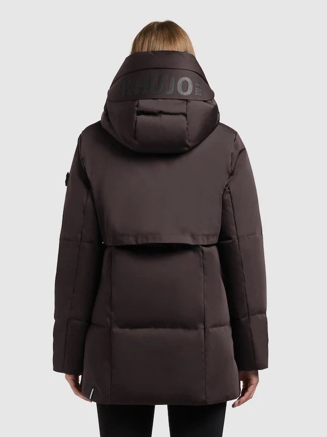 khujo Kurzmantel »Allap« Warmer Damen Mantel mit innenliegenden Rucksack-Trägern
