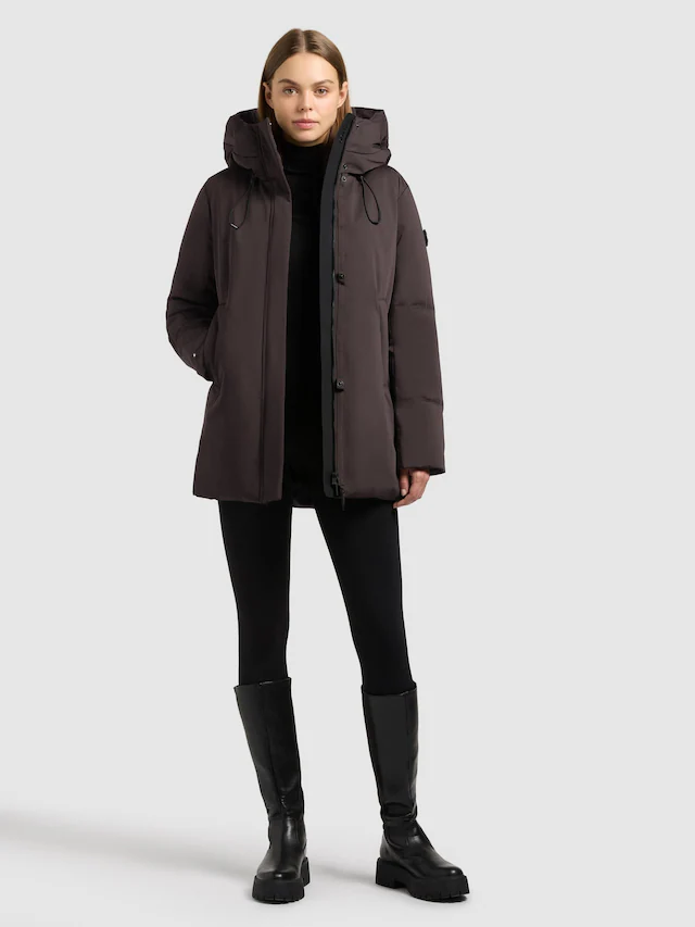 khujo Kurzmantel »Allap« Warmer Damen Mantel mit innenliegenden Rucksack-Trägern