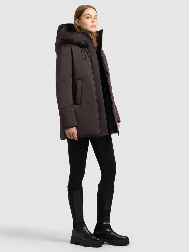 khujo Kurzmantel »Allap« Warmer Damen Mantel mit innenliegenden Rucksack-Trägern