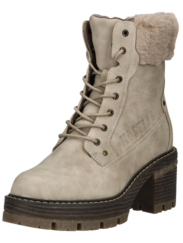Mustang Shoes High-Heel-Stiefelette »Mustang Shoes Stiefelette Lederimitat/Textil«