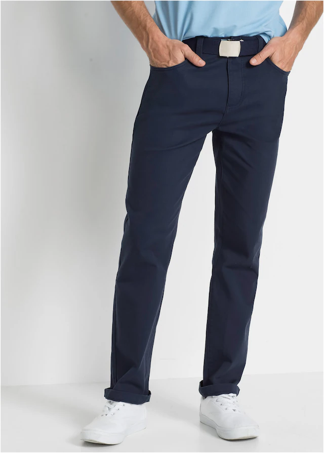 bonprix Stretch-Hose »Classic Fit Stretch-Hose, Straight« Five-Pocket-Design, mit Eingrifftaschen, Gesäßtaschen und Coinpocket