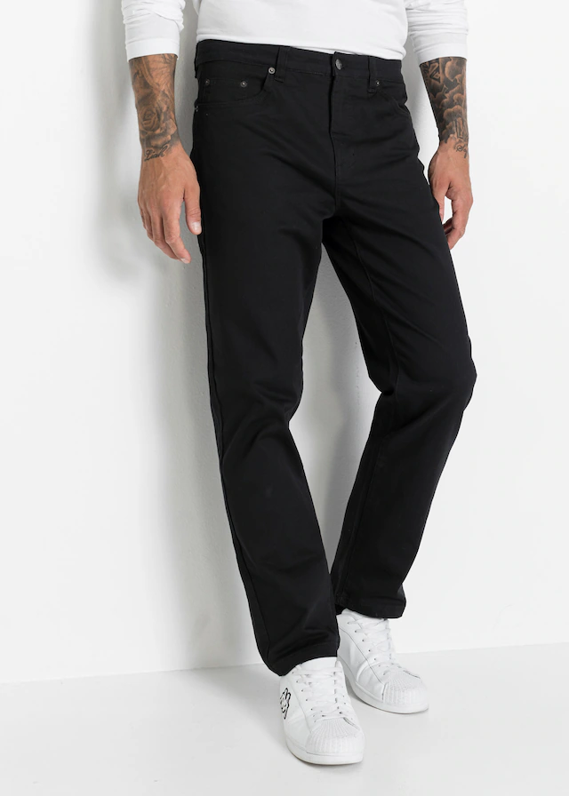 bonprix Stretch-Hose »Classic Fit Stretch-Hose, Straight« Five-Pocket-Design, mit Eingrifftaschen, Gesäßtaschen und Coinpocket