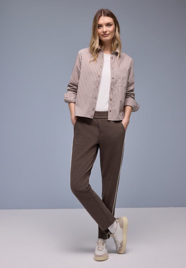 STREET ONE Stoffhose »Style Bonny« mit sportiven Tape Details