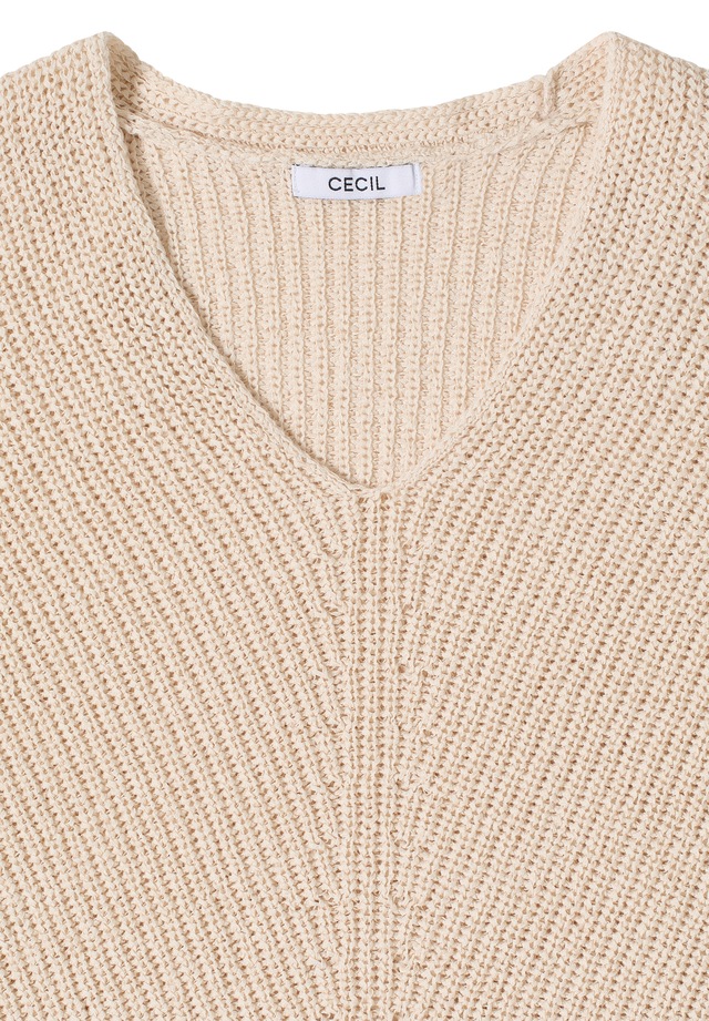 Cecil Strickpullover mit abgerundetem V-Ausschnitt