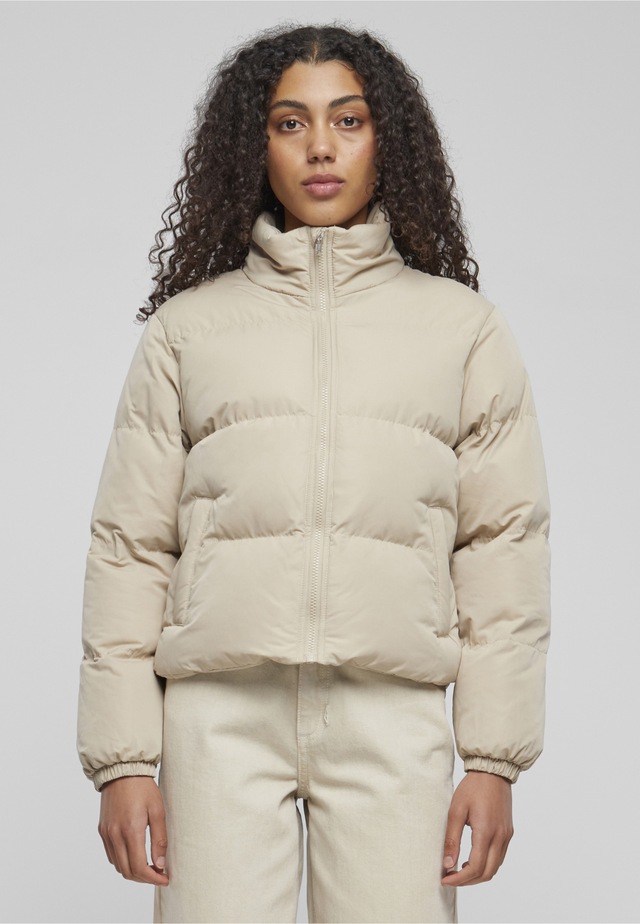 URBAN CLASSICS Winterjacke »Urban Classics Damen Ladies Short Peached Puffer Jacket« 1 Stk. tlg. ohne Kapuze