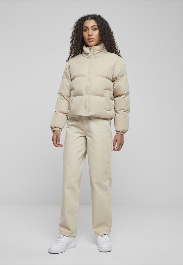 URBAN CLASSICS Winterjacke »Urban Classics Damen Ladies Short Peached Puffer Jacket« 1 Stk. tlg. ohne Kapuze