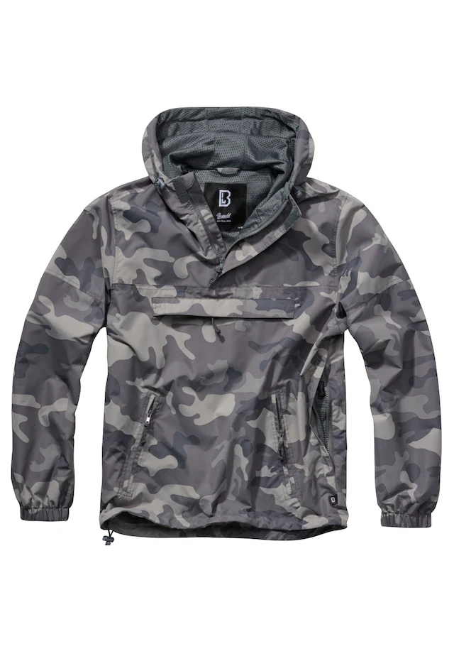Brandit Allwetterjacke »Brandit Herren Summer Pull Over Jacket« 1 Stk. tlg. mit Kapuze