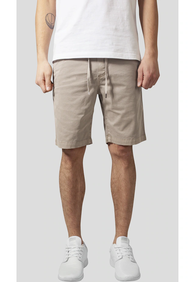 URBAN CLASSICS Stoffhose »Urban Classics Herren Stretch Twill Joggshorts«