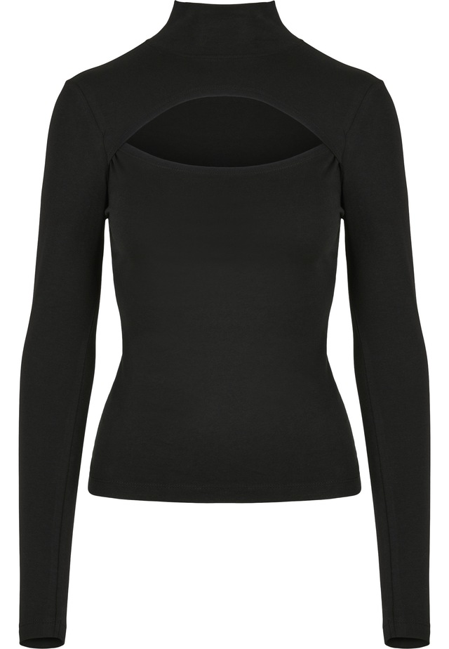 URBAN CLASSICS Langarmshirt »Urban Classics Damen Ladies Cut-Out Turtleneck Longsleeve« 1 Stk.