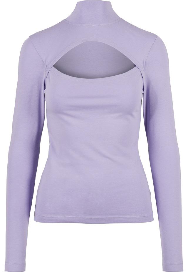 URBAN CLASSICS Langarmshirt »Urban Classics Damen Ladies Cut-Out Turtleneck Longsleeve« 1 Stk.