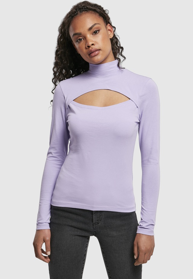 URBAN CLASSICS Langarmshirt »Urban Classics Damen Ladies Cut-Out Turtleneck Longsleeve« 1 Stk.